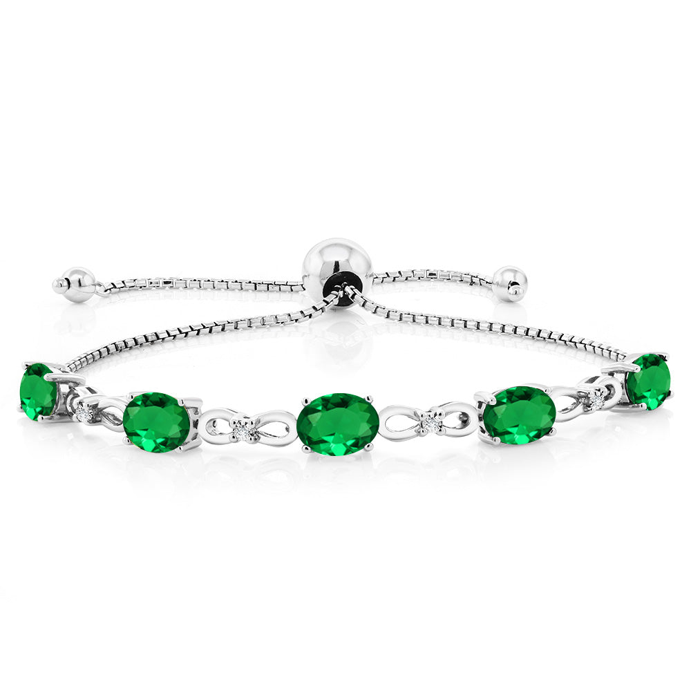 Nano Emerald - May_Bracelet in 925 Sterling Silver