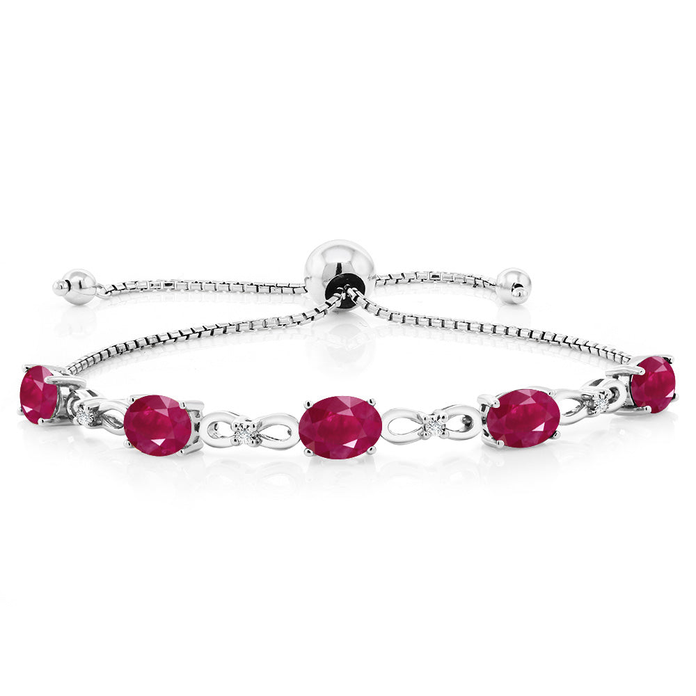 Ruby - July_Bracelet in 925 Sterling Silver