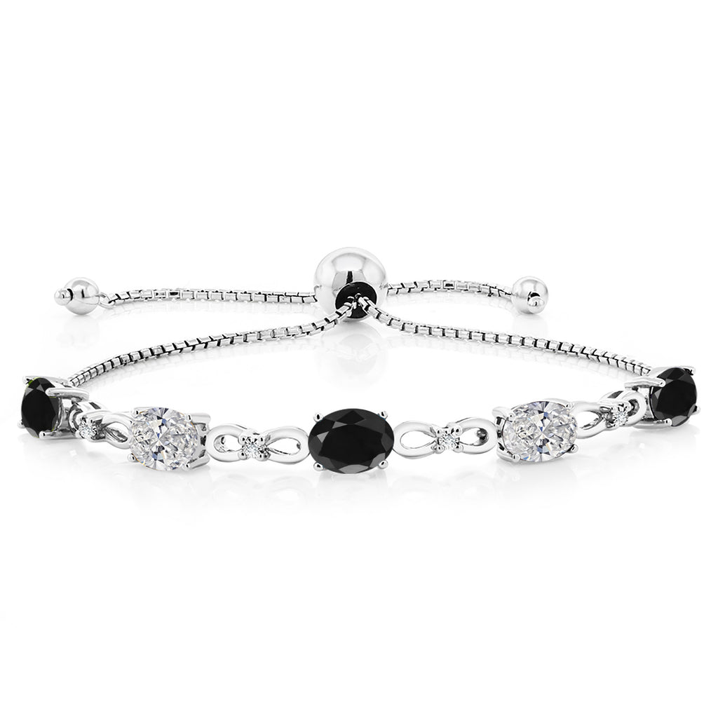 Black Sapphire - September_Bracelet in 925 Sterling Silver