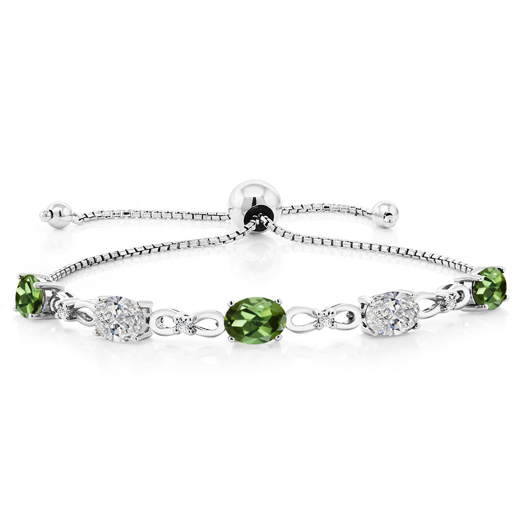 Green Tourmaline - October_Bracelet in 925 Sterling Silver