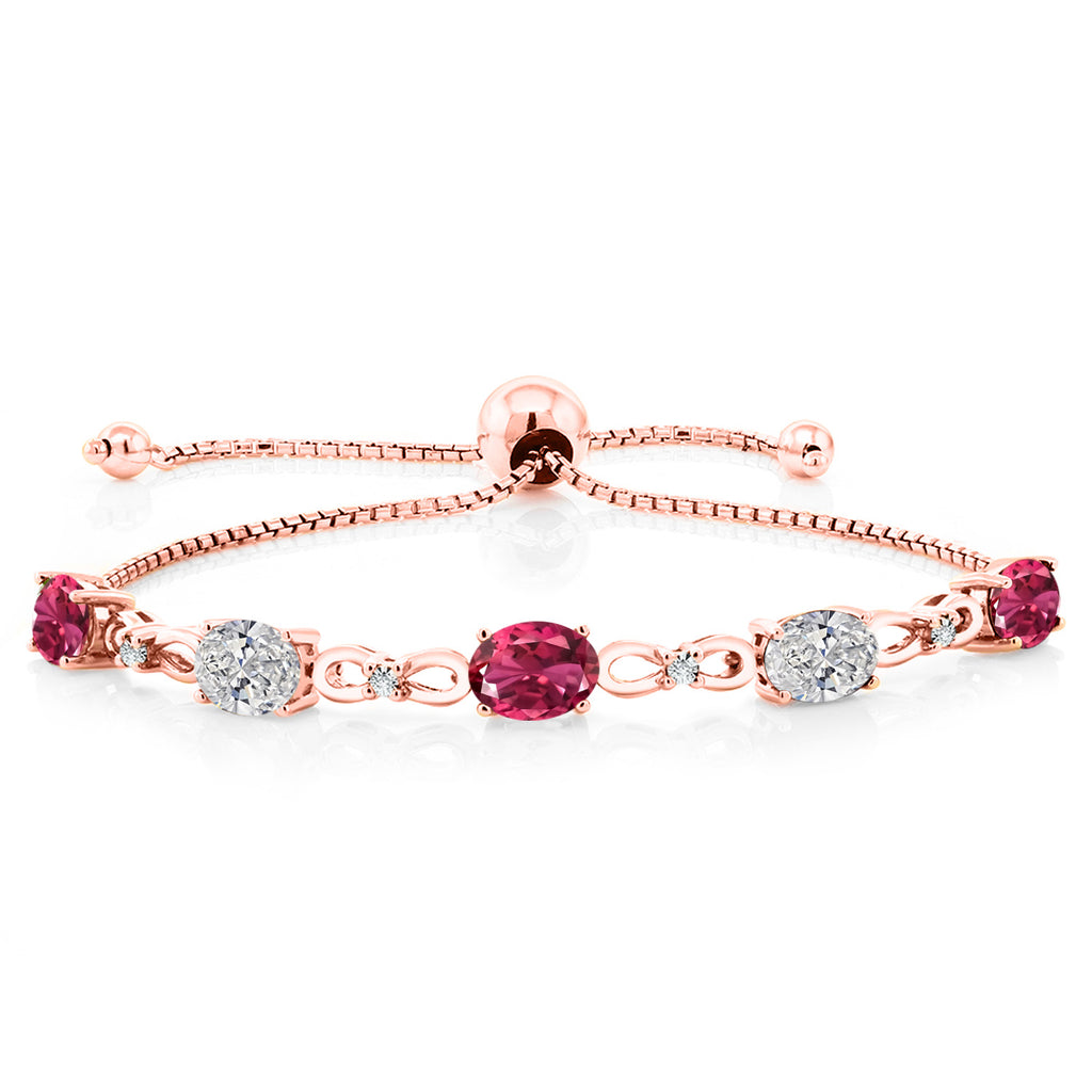 Pink Tourmaline - October_Bracelet in 925 Rose Gold Plated Silver