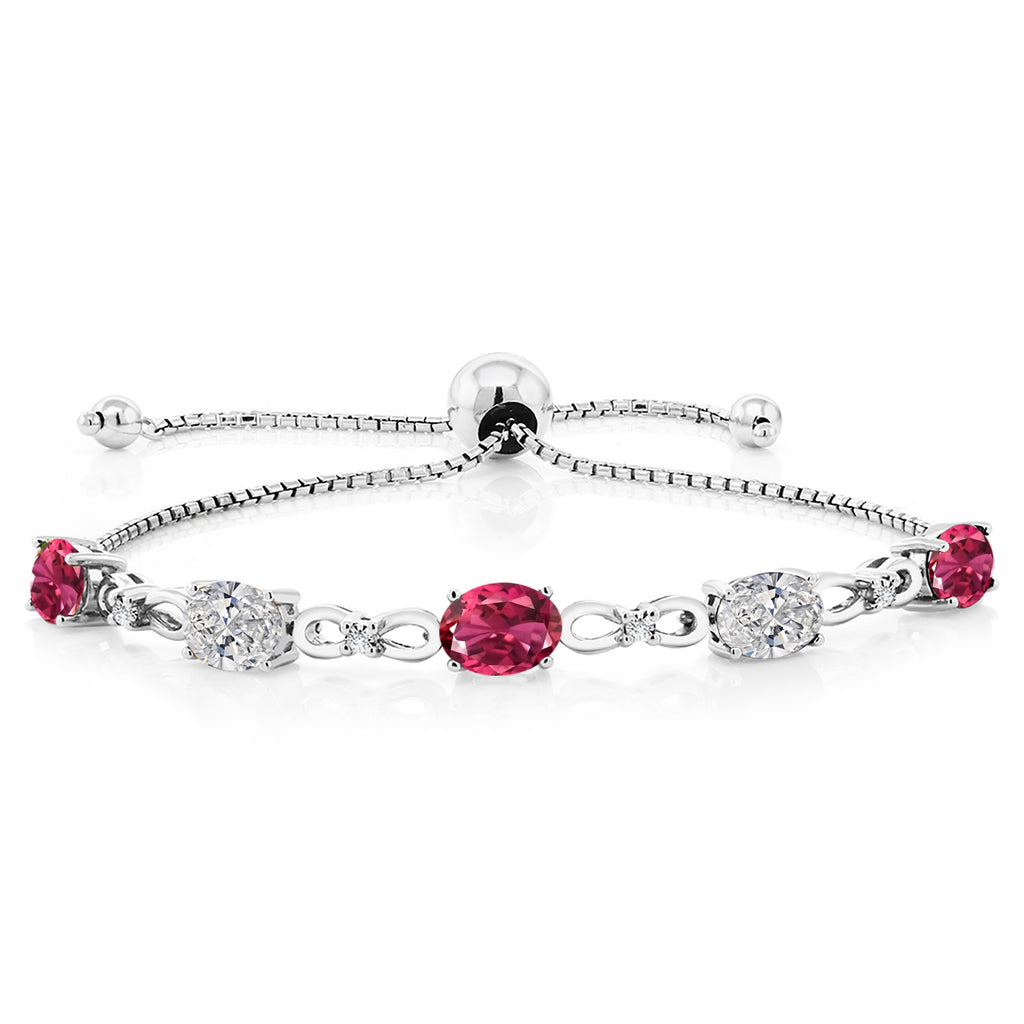 Pink Tourmaline - October_Bracelet in 925 Sterling Silver