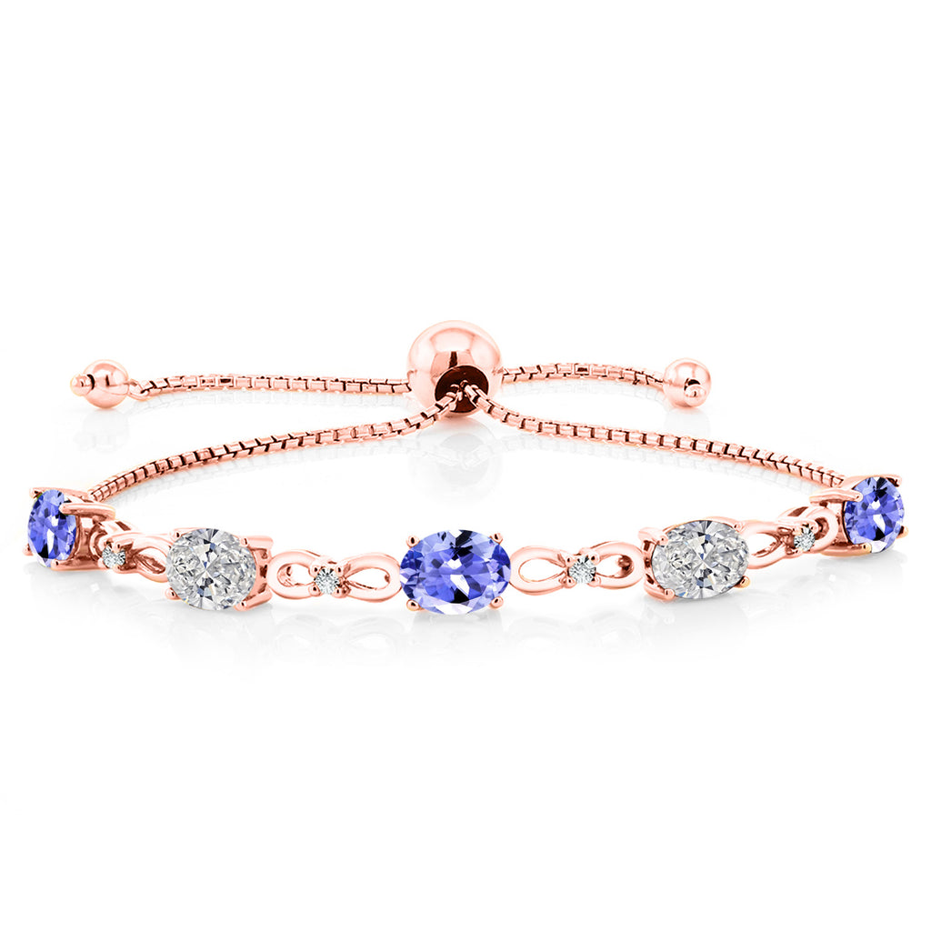 Tanzanite - December_Bracelet in 925 Rose Gold Plated Silver