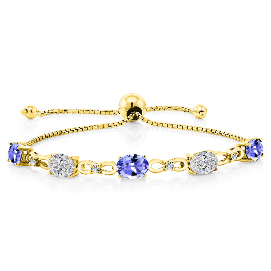 Tanzanite - December_Bracelet in 925 Yellow Gold Plated Silver