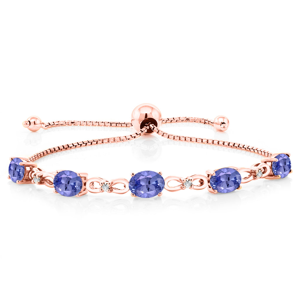 Tanzanite - December_Bracelet in 925 Rose Gold Plated Silver