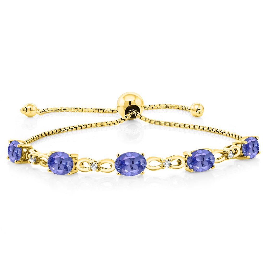 Tanzanite - December_Bracelet in 925 Yellow Gold Plated Silver