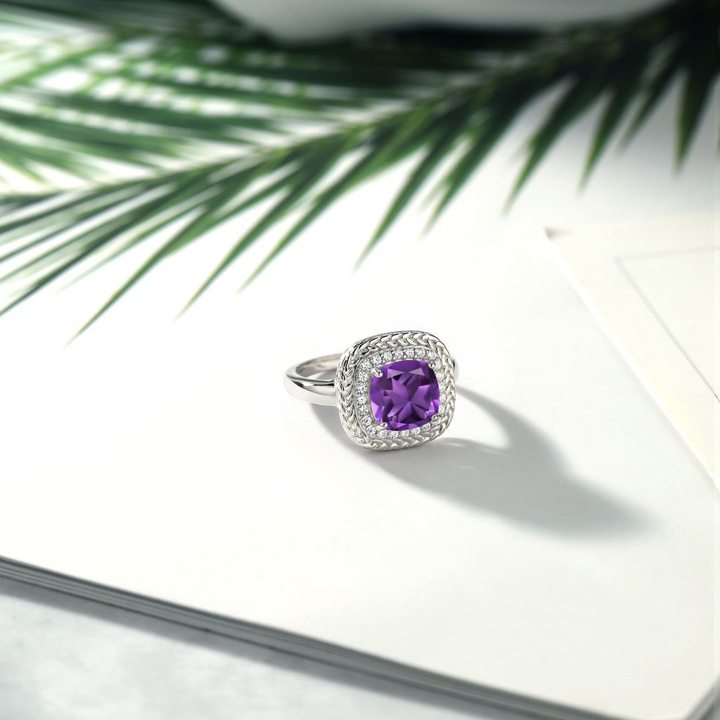 Amethyst - February_Ring in 925 Sterling Silver
