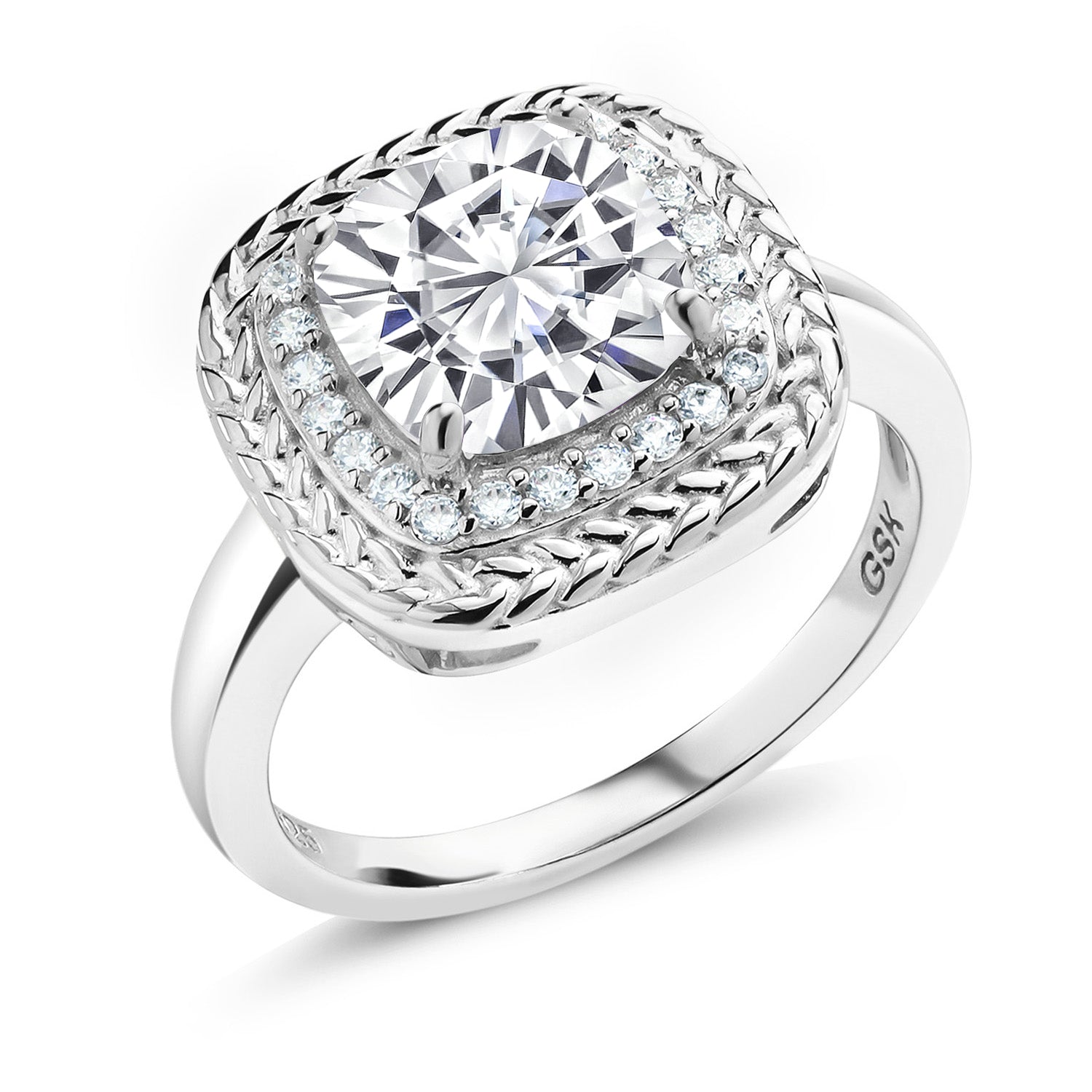 Moissanite - April_6_Ring in 925 Sterling Silver