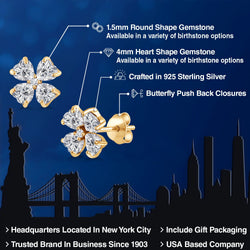 Earrings in 925 Yellow Gold Plated Silver