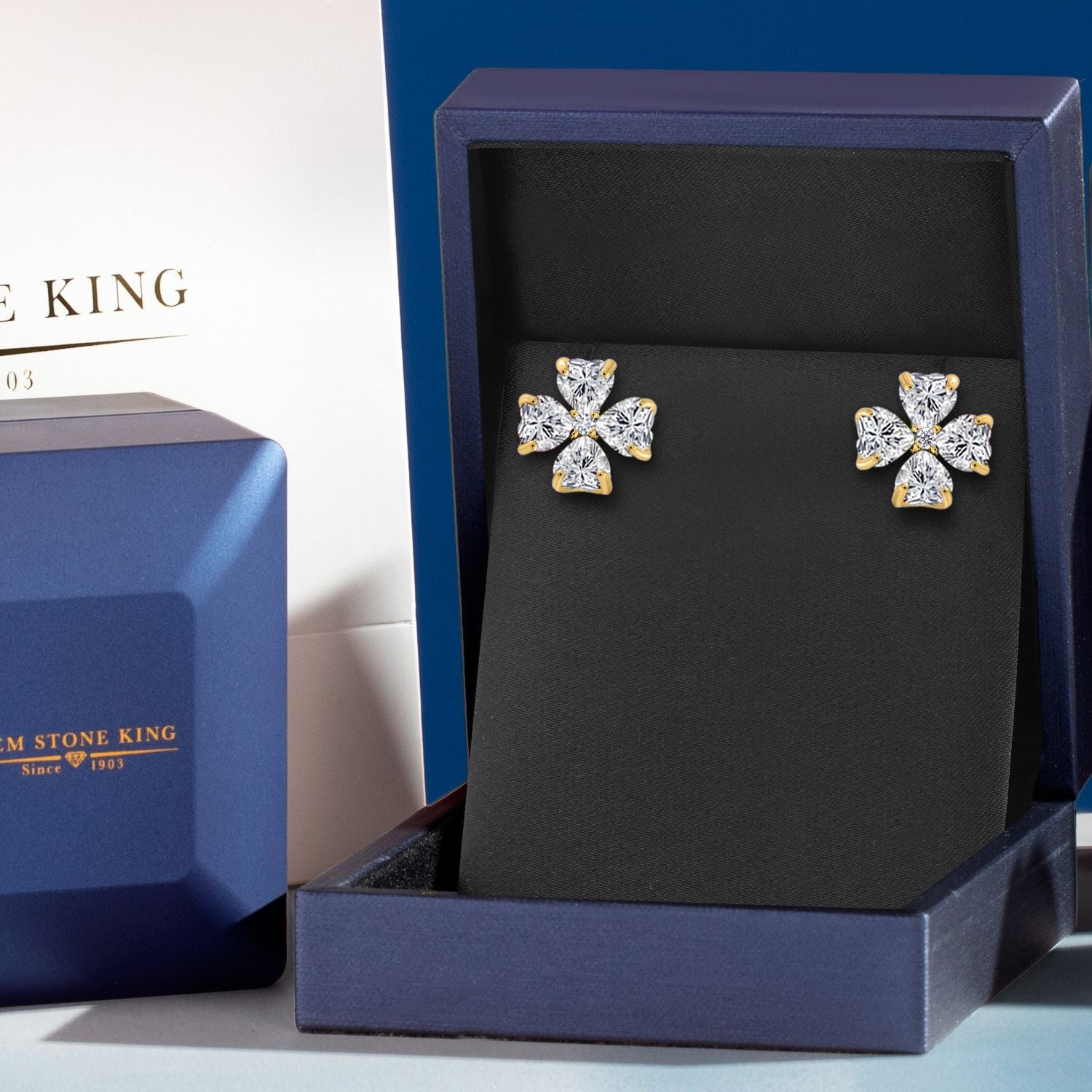 Earrings in 925 Yellow Gold Plated Silver