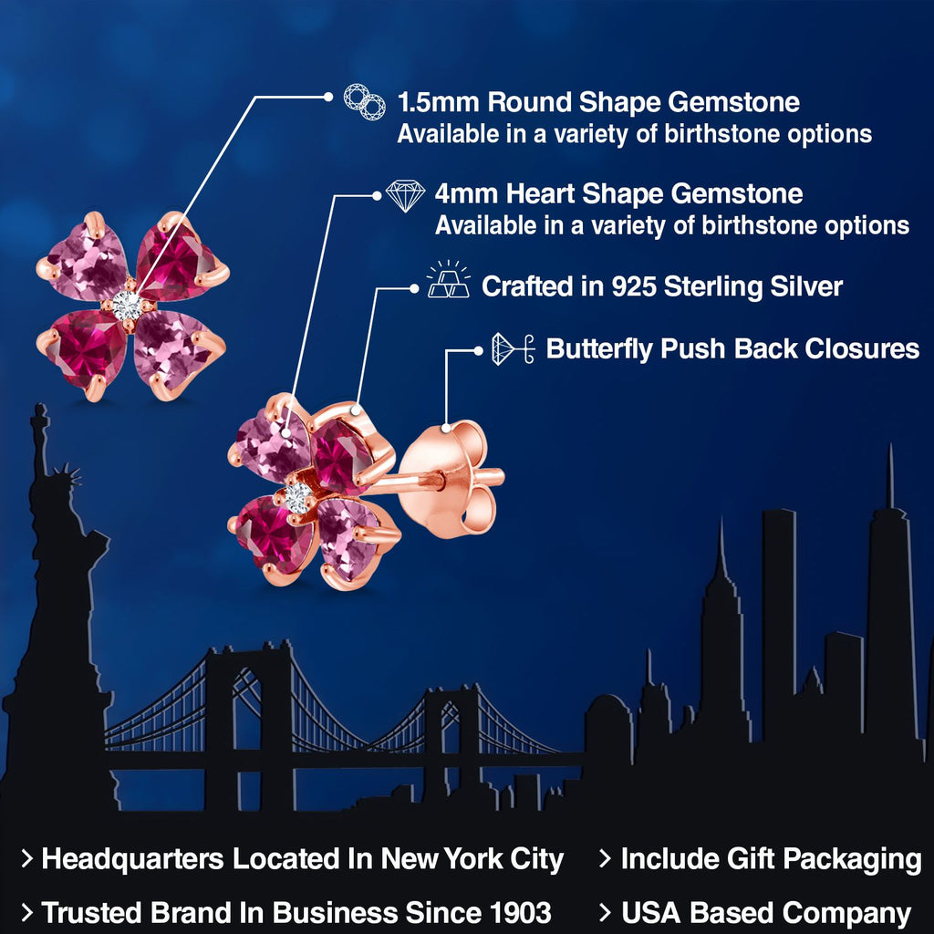 Earrings in 925 Rose Gold Plated Silver