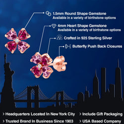 Earrings in 925 Rose Gold Plated Silver