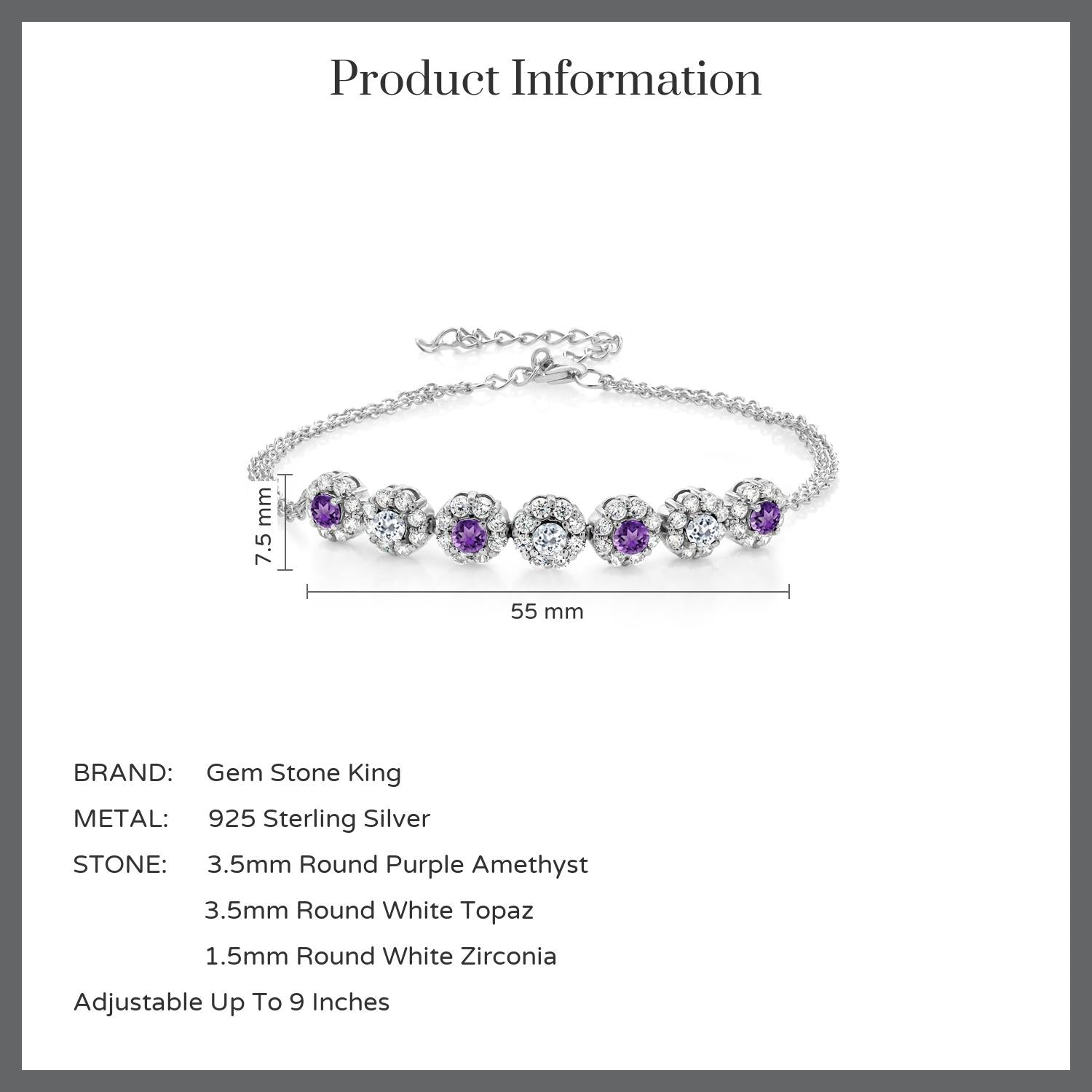 Bracelet in 925 Sterling Silver