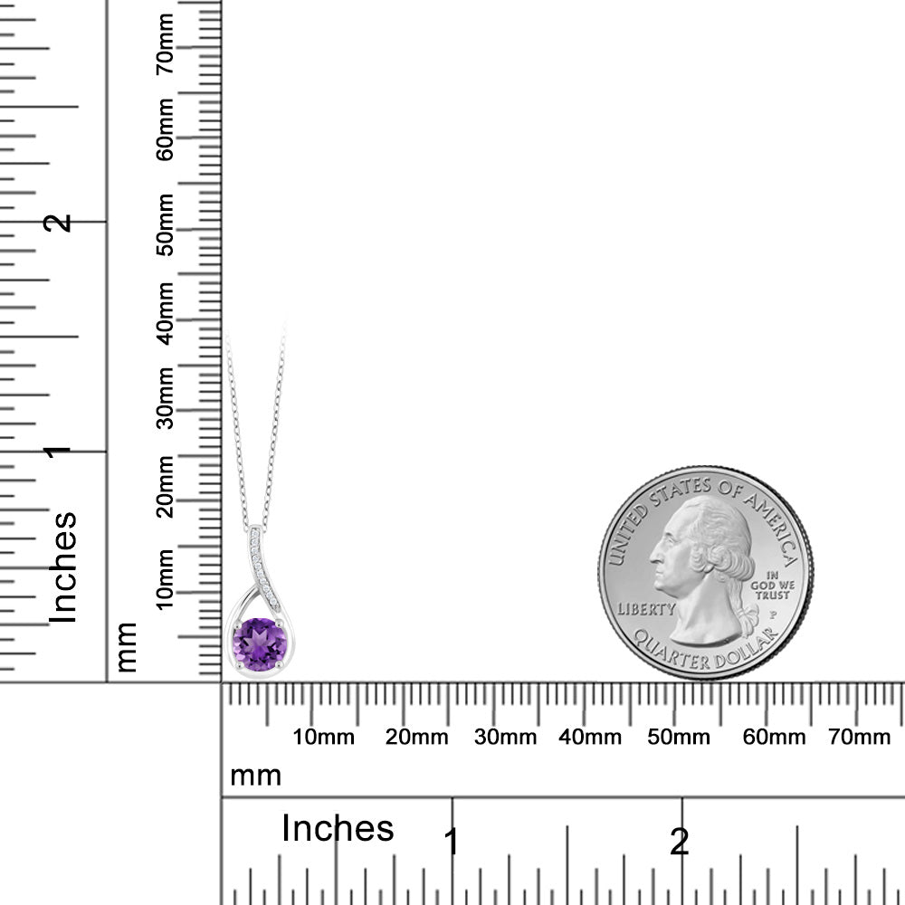 Amethyst - February_Sterling Silver_Pendant in Sterling Silver