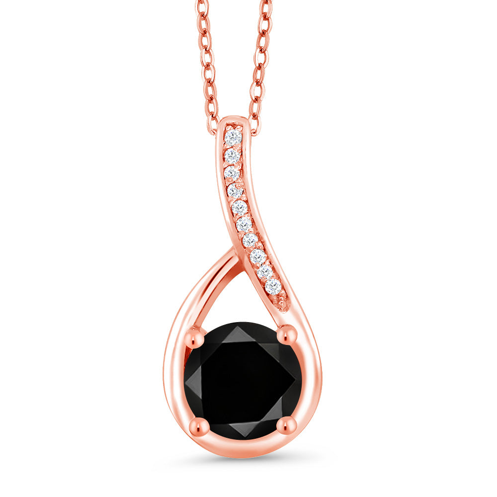 Black Diamond - April_Rose Gold Plated Silver