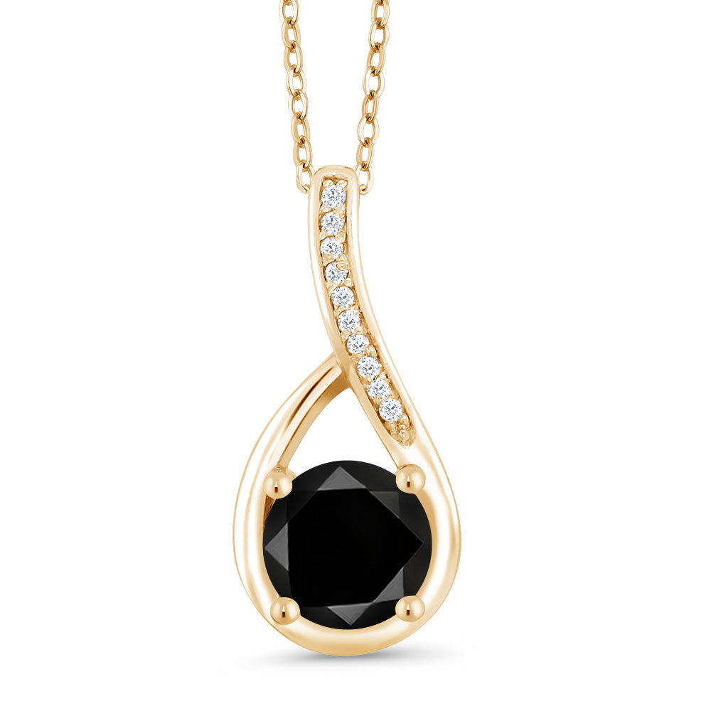 Black Diamond - April_Yellow Gold Plated Silver