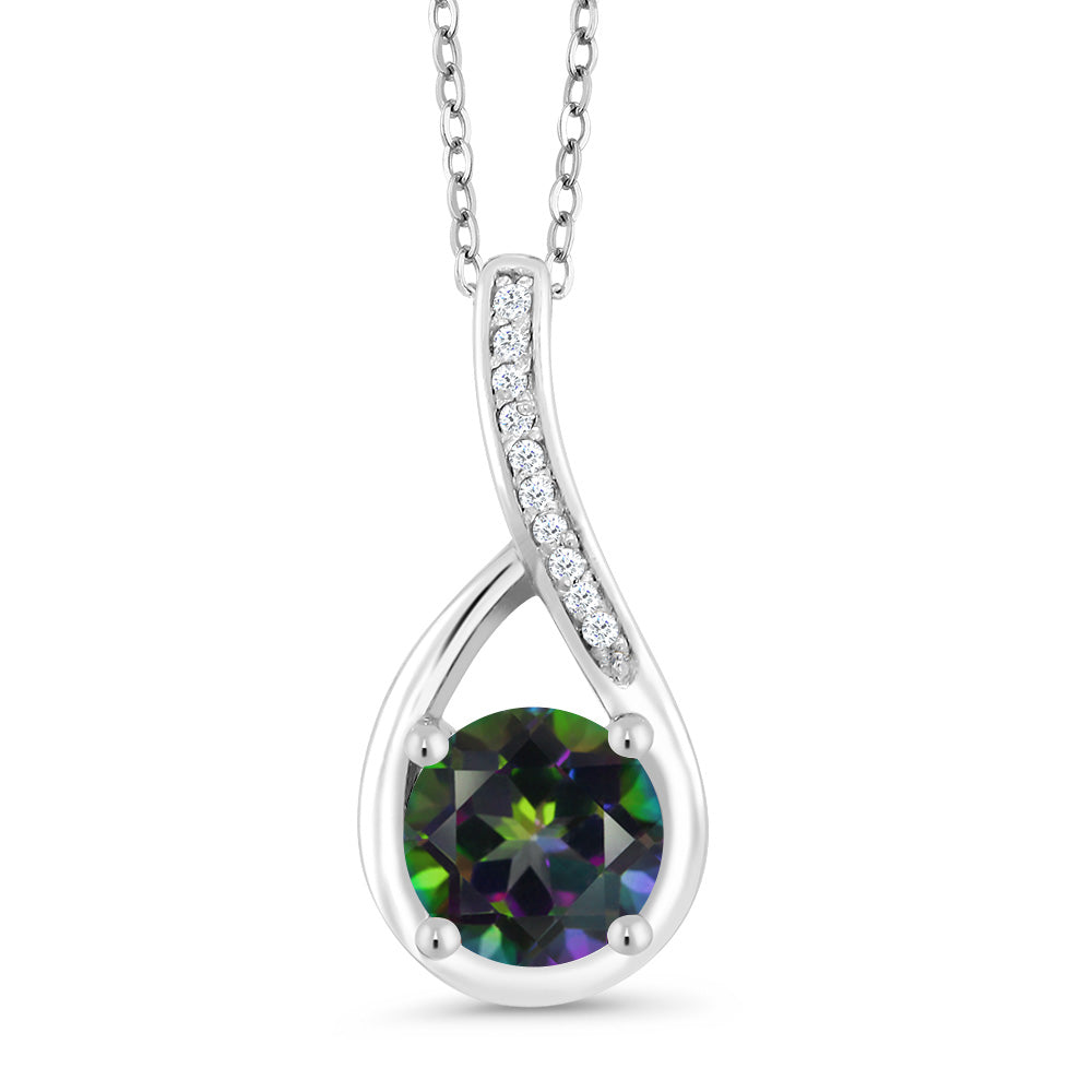 Green Mystic Topaz_Sterling Silver_Pendant in Sterling Silver