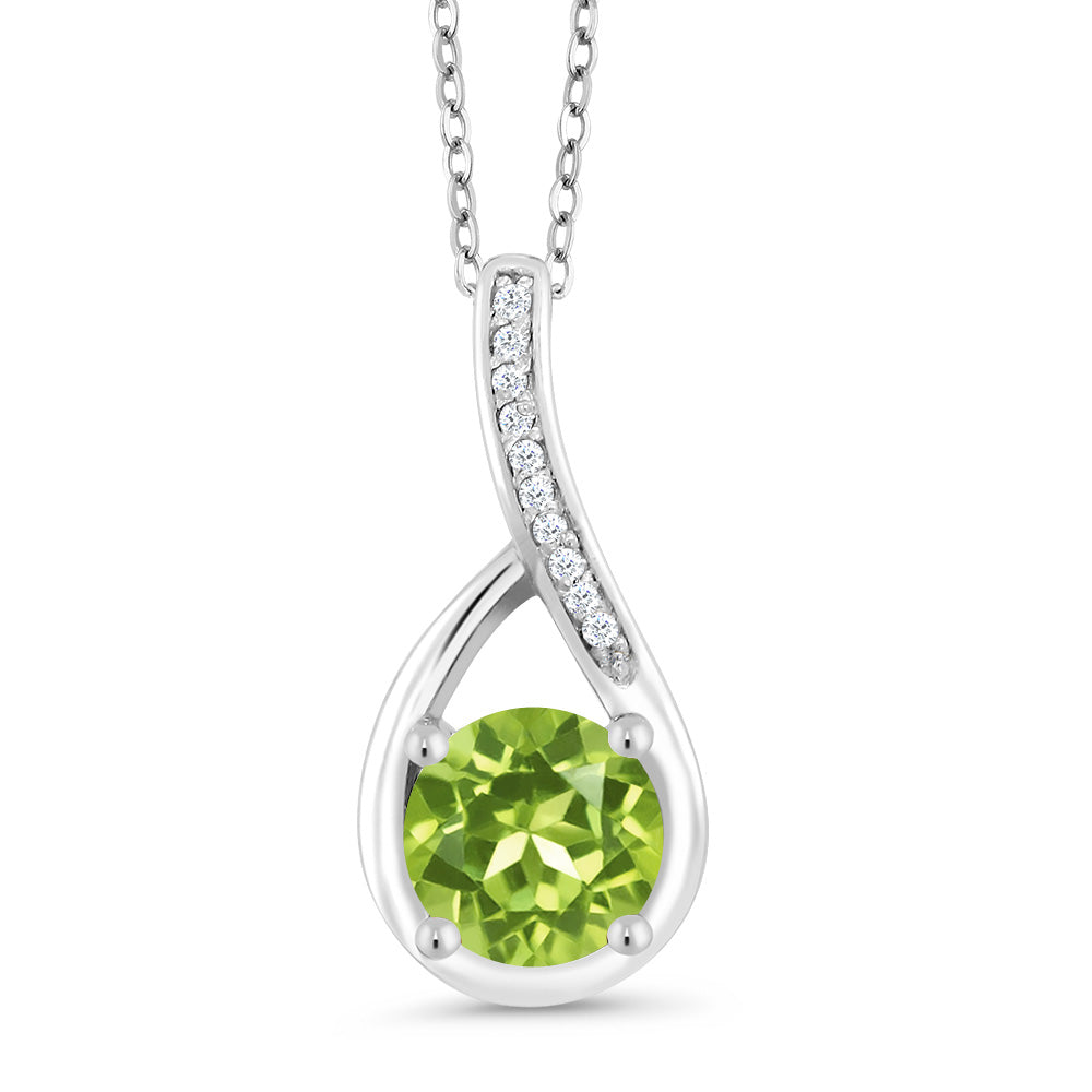 Peridot - August_Sterling Silver_Pendant in Sterling Silver