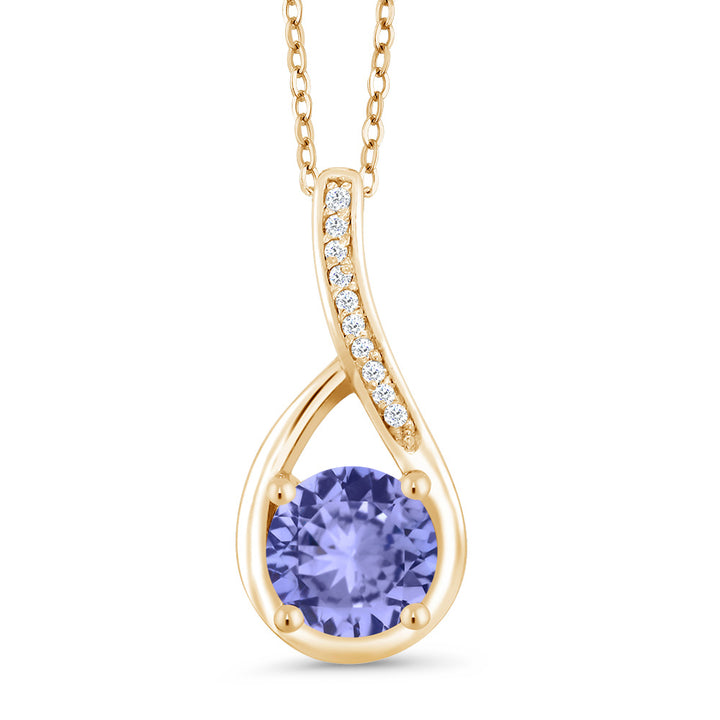 Tanzanite - December_Yellow Gold Plated Silver