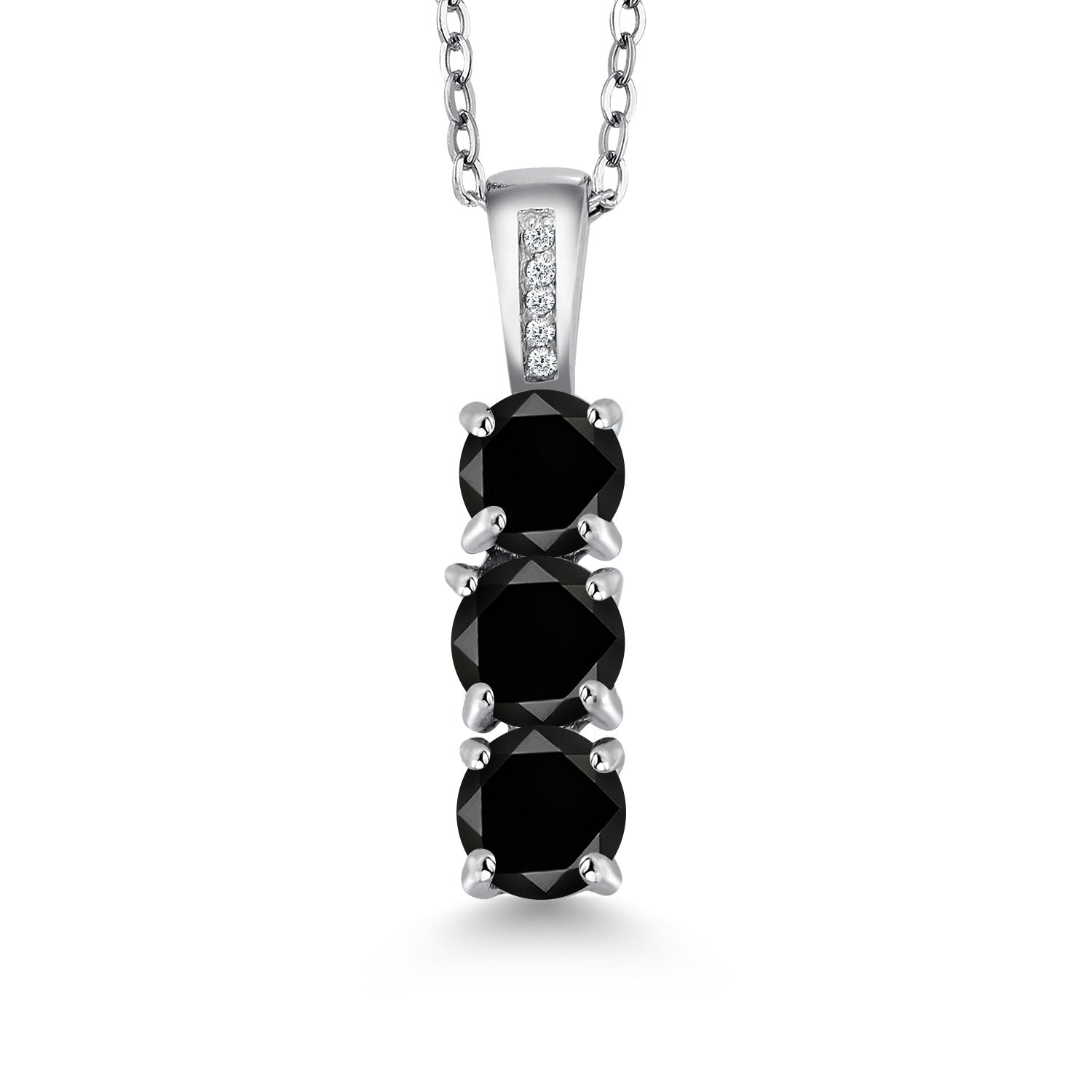 Black Diamond - April_Pendant in 925 Sterling Silver