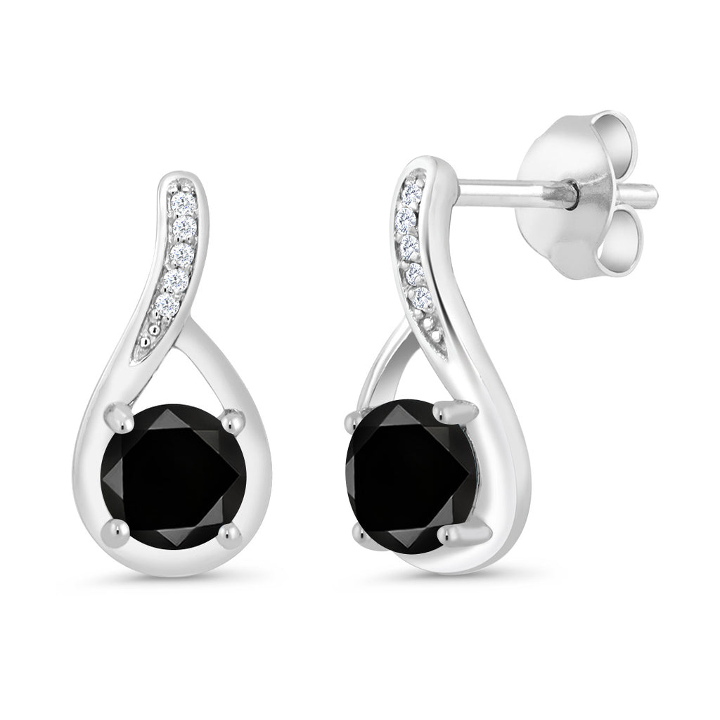Black Diamond - April_Earrings in 925 Sterling Silver