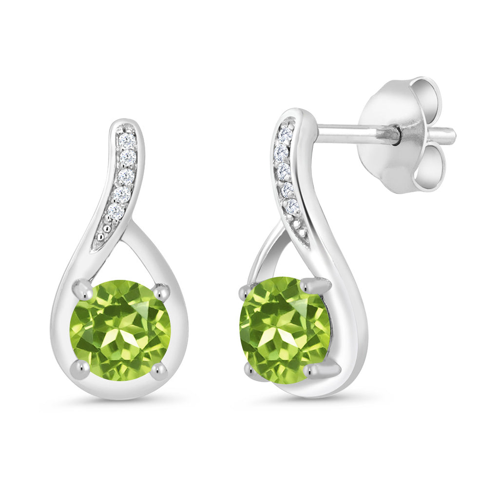 Peridot - August_Earrings in 925 Sterling Silver