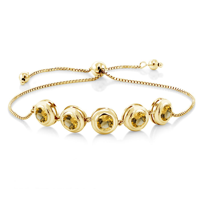 Citrine - November_Bracelet in 925 Yellow Gold Plated Silver