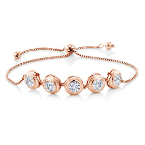 Moissanite - April_Bracelet in 925 Rose Gold Plated Silver