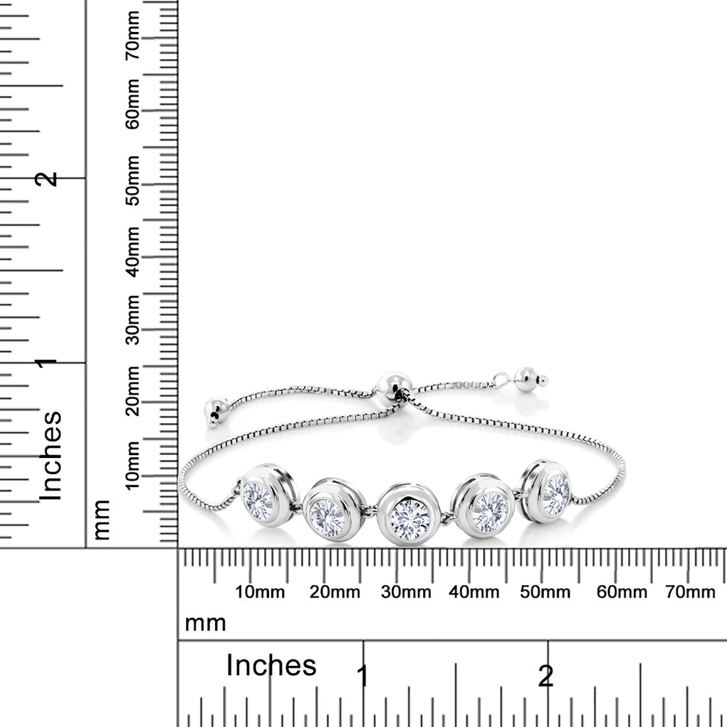 Moissanite - April_Bracelet in 925 Sterling Silver