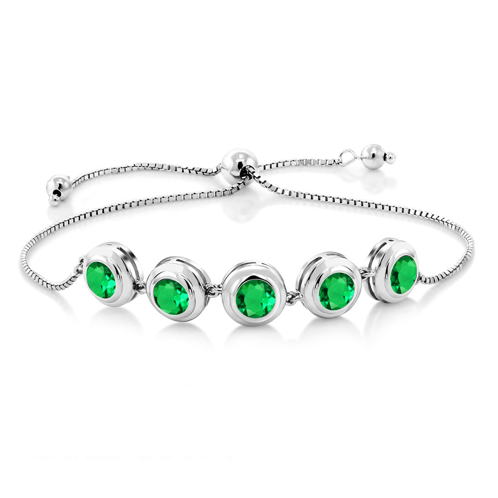 Nano Emerald - May_Bracelet in 925 Sterling Silver