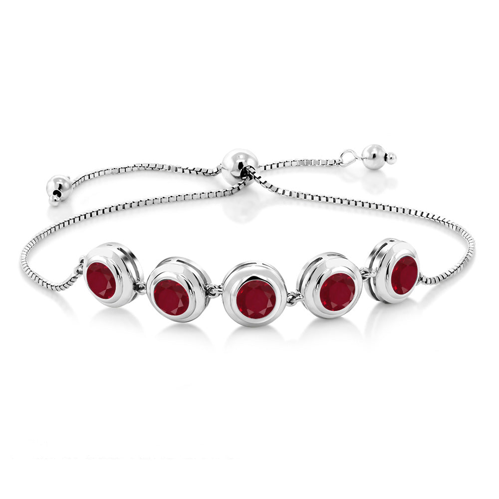 Ruby - July_Bracelet in 925 Sterling Silver