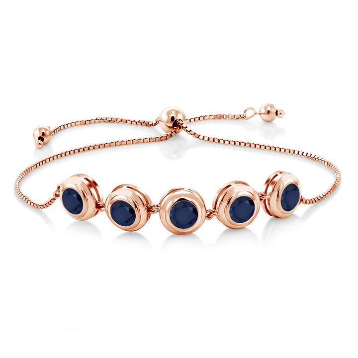 Blue Sapphire - September_Bracelet in 925 Rose Gold Plated Silver