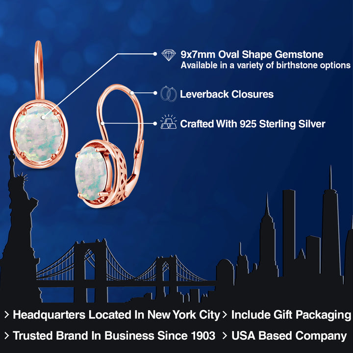 Earrings in 925 Rose Gold Plated Silver