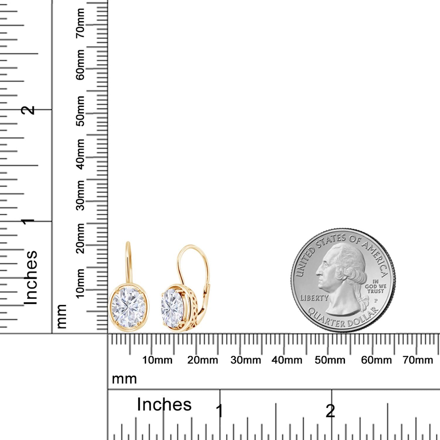 Earrings in 925 Yellow Gold Plated Silver