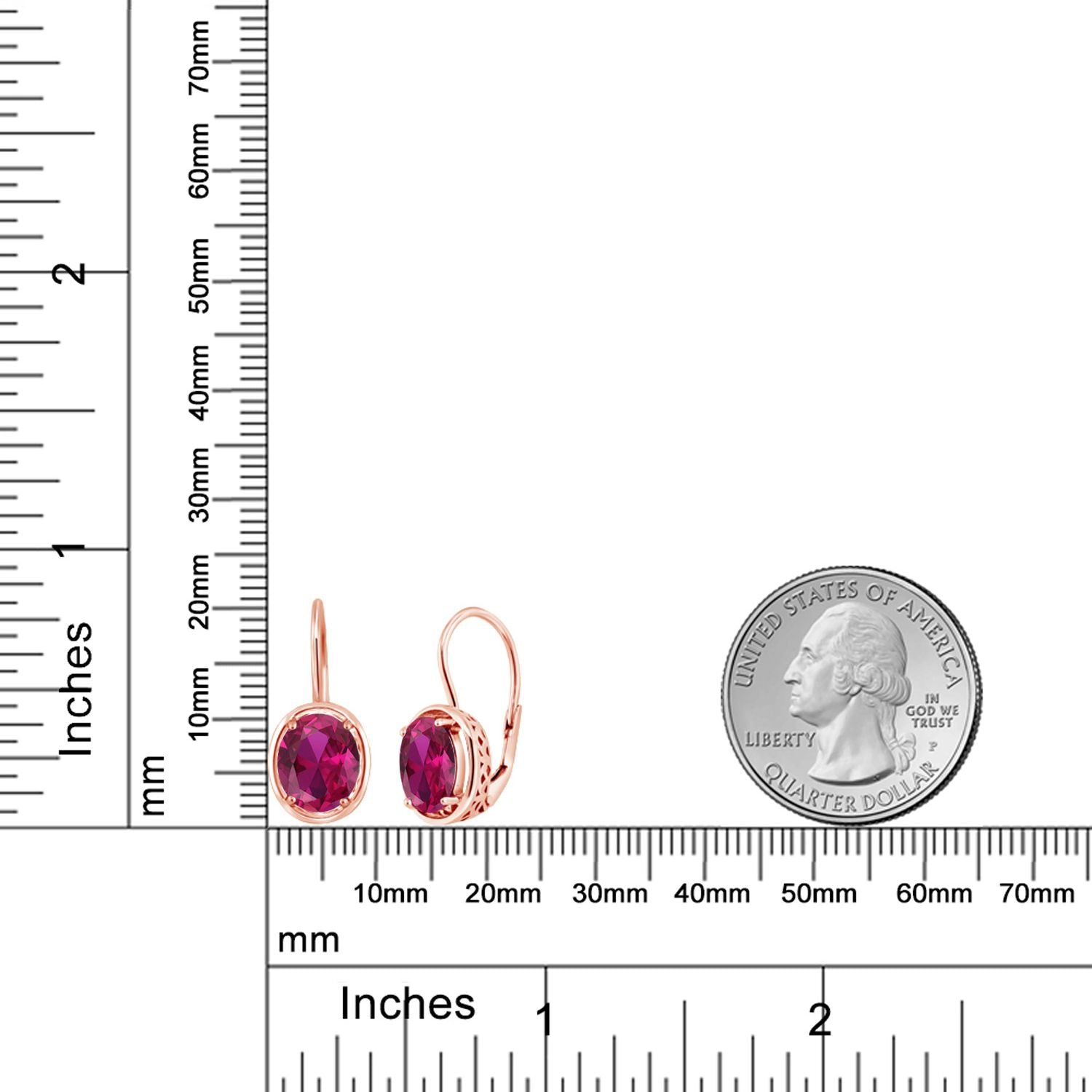Earrings in 925 Rose Gold Plated Silver