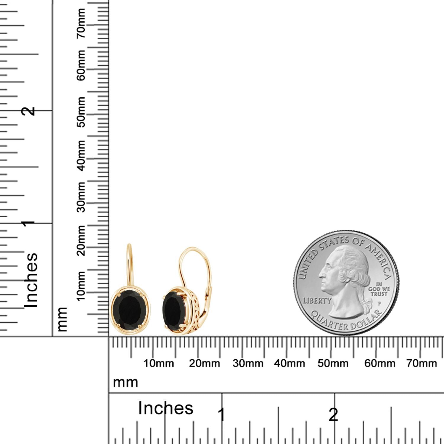 Earrings in 925 Yellow Gold Plated Silver