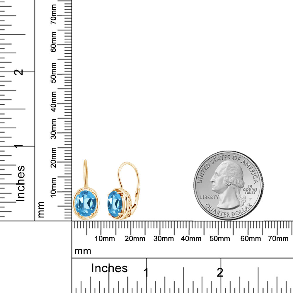 Earrings in 925 Yellow Gold Plated Silver