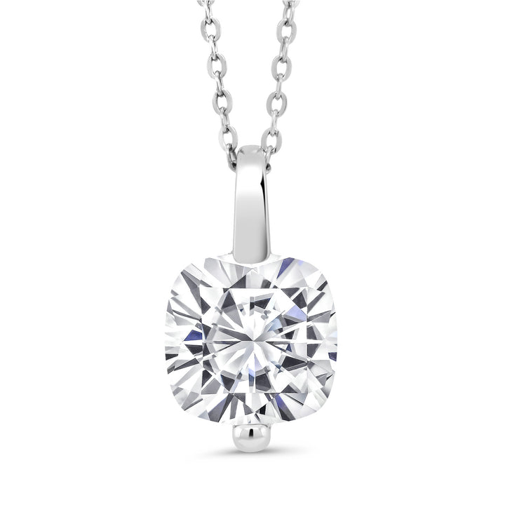 Moissanite - April_Pendant in 925 Sterling Silver