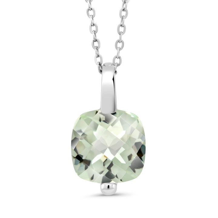 Prasiolite_Pendant in 925 Sterling Silver