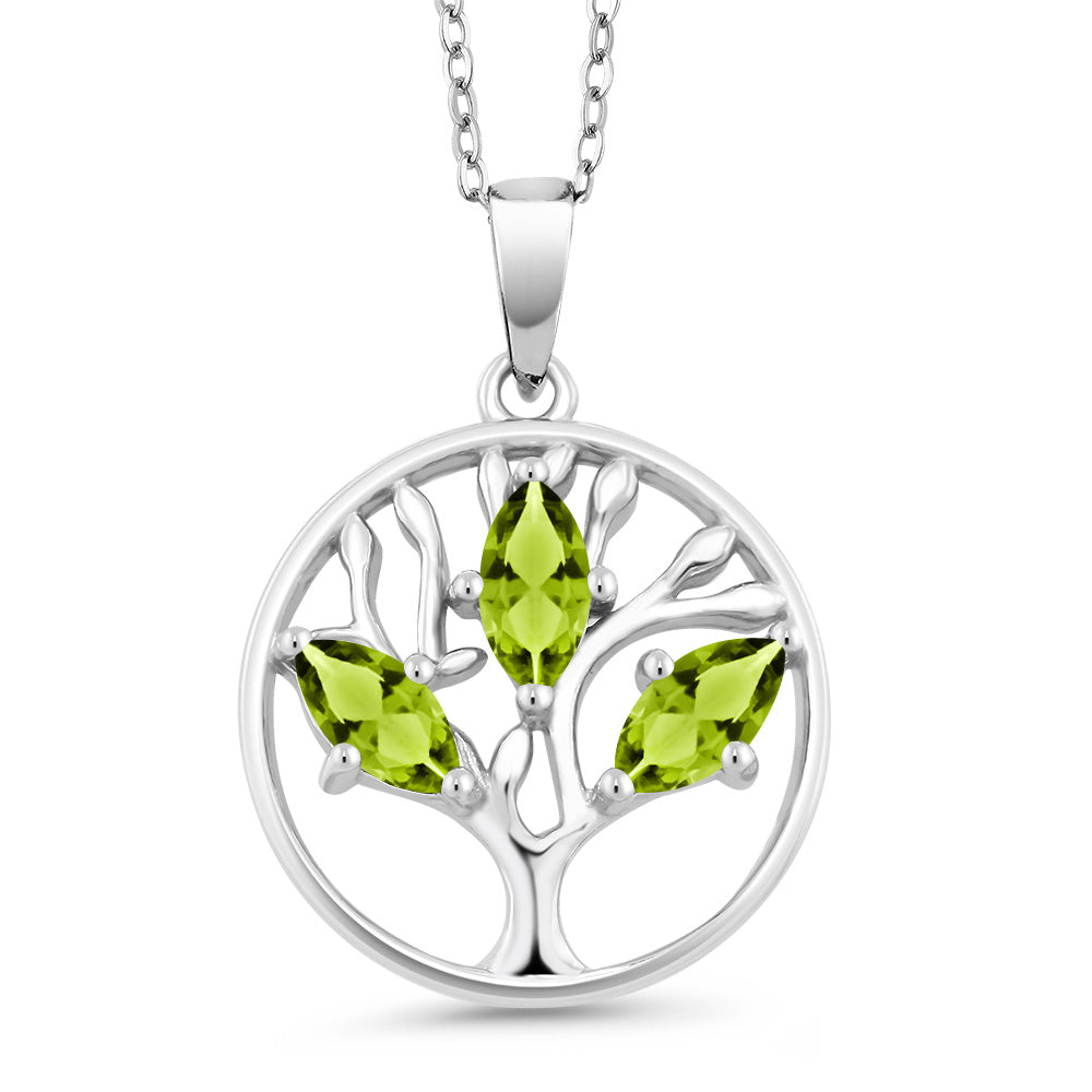 Peridot - August_Pendant in 925 Sterling Silver
