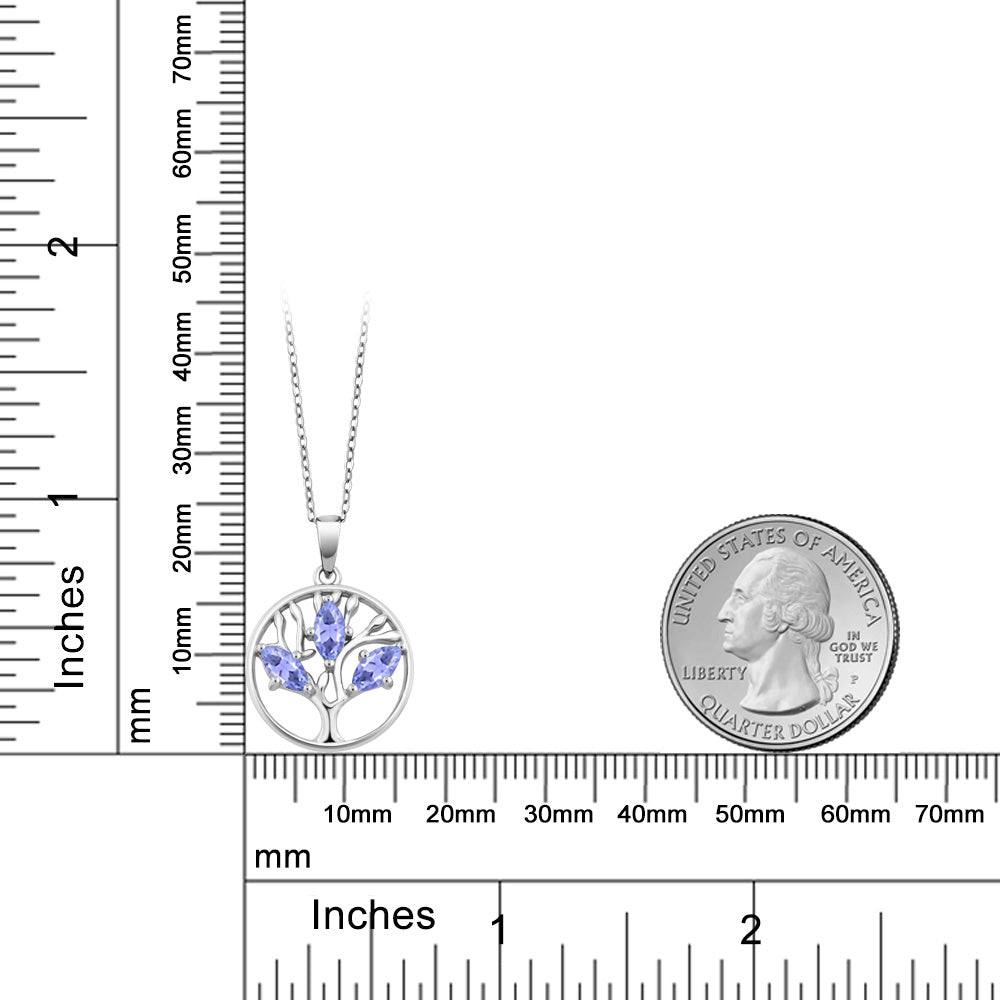 Tanzanite - December_Pendant in 925 Sterling Silver