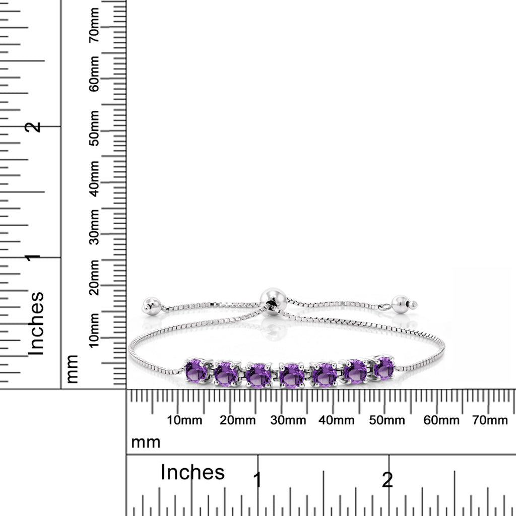 Amethyst - February_Bracelet in 925 Sterling Silver