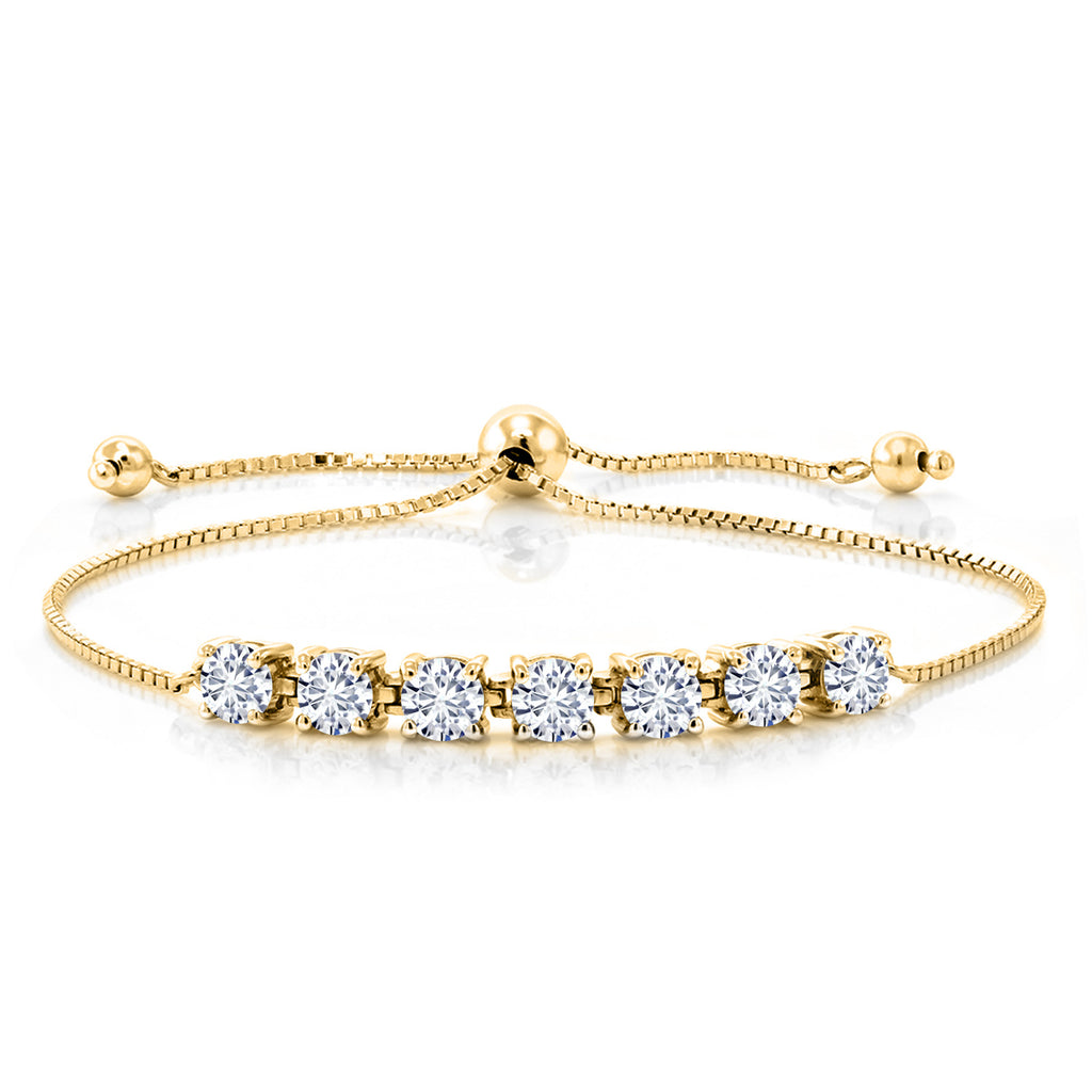 Moissanite - April_Bracelet in 925 Yellow Gold Plated Silver