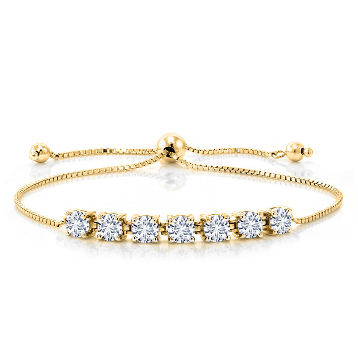 Moissanite - April_Bracelet in 925 Yellow Gold Plated Silver