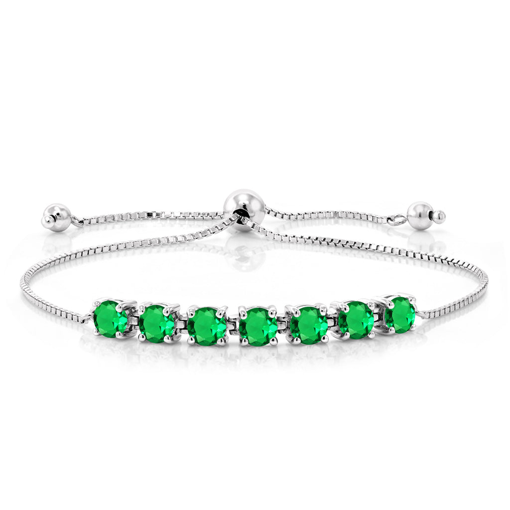 Nano Emerald - May_Bracelet in 925 Sterling Silver