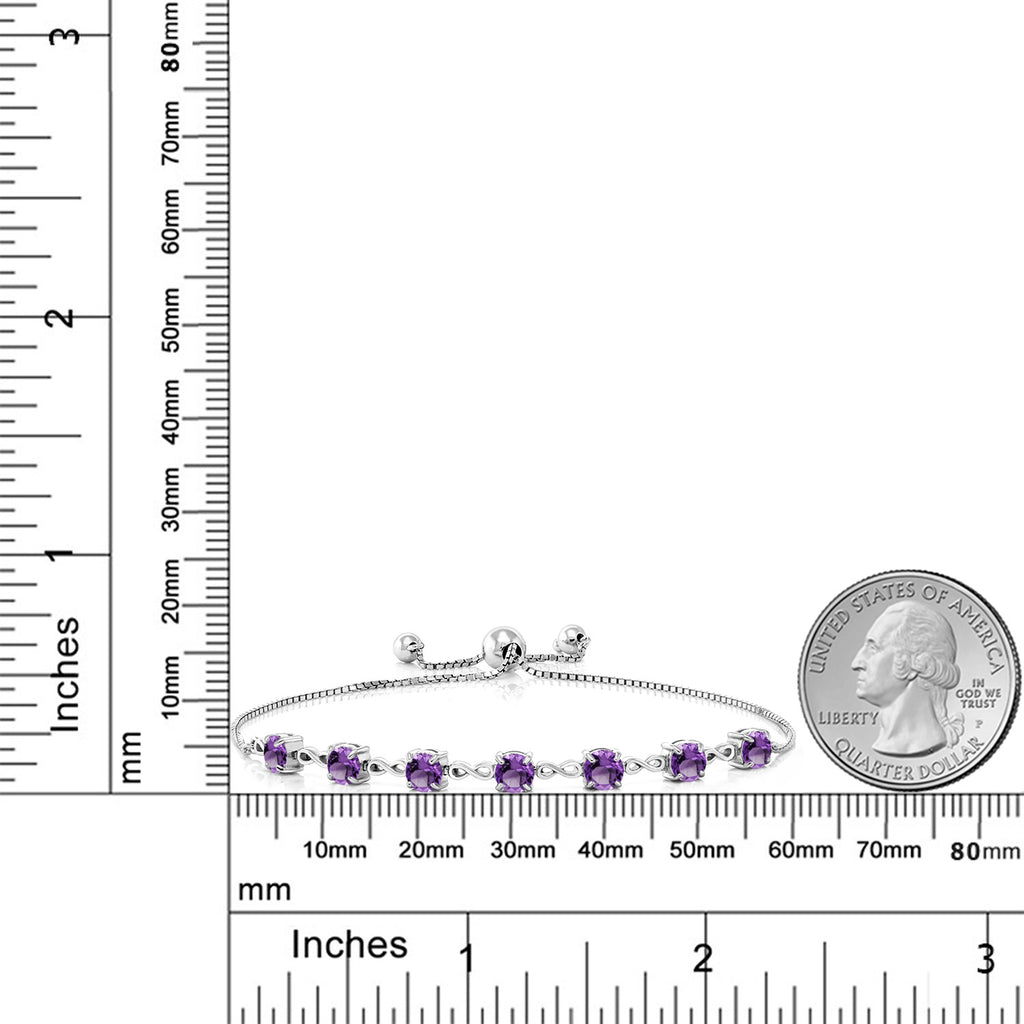 Amethyst - February_Bracelet in 925 Sterling Silver