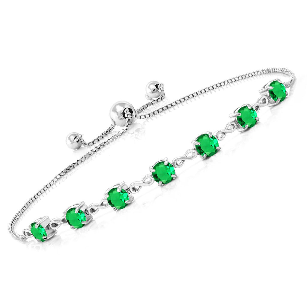 Nano Emerald - May_Bracelet in 925 Sterling Silver
