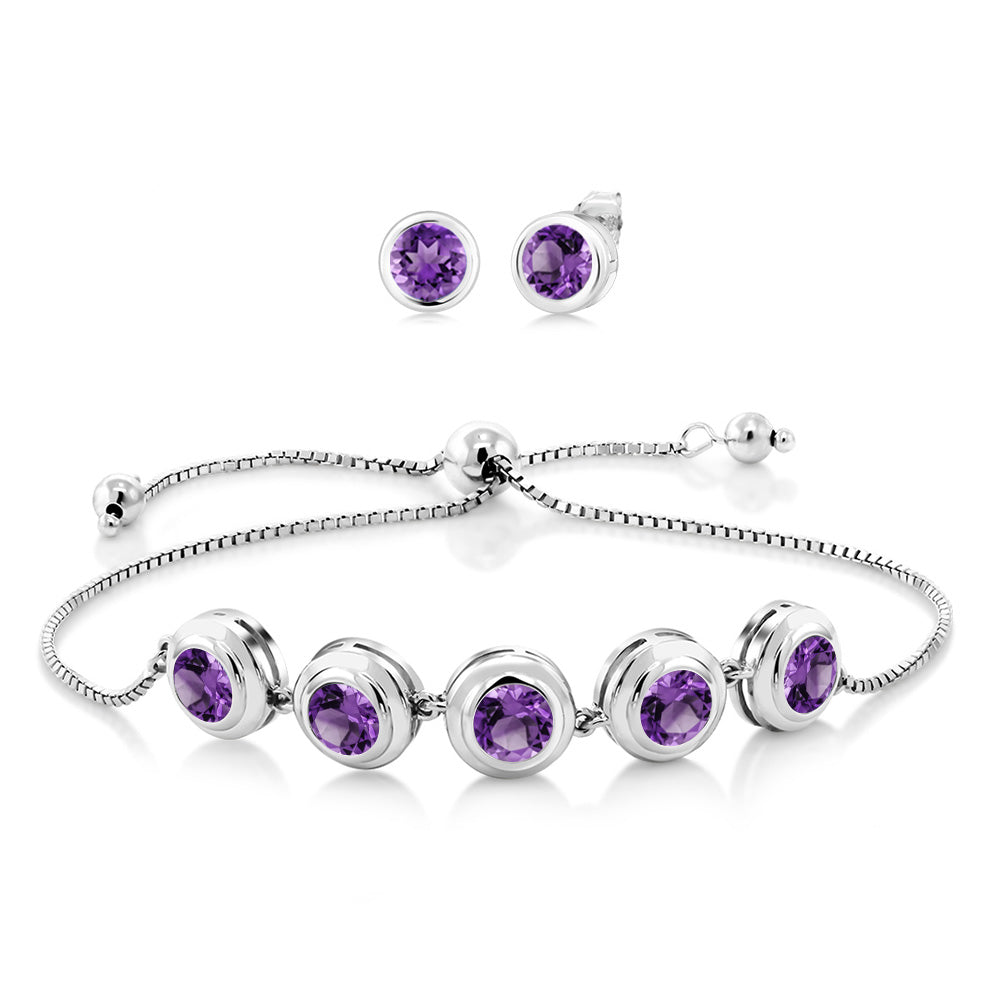 Amethyst - February_Bracelet in 925 Sterling Silver