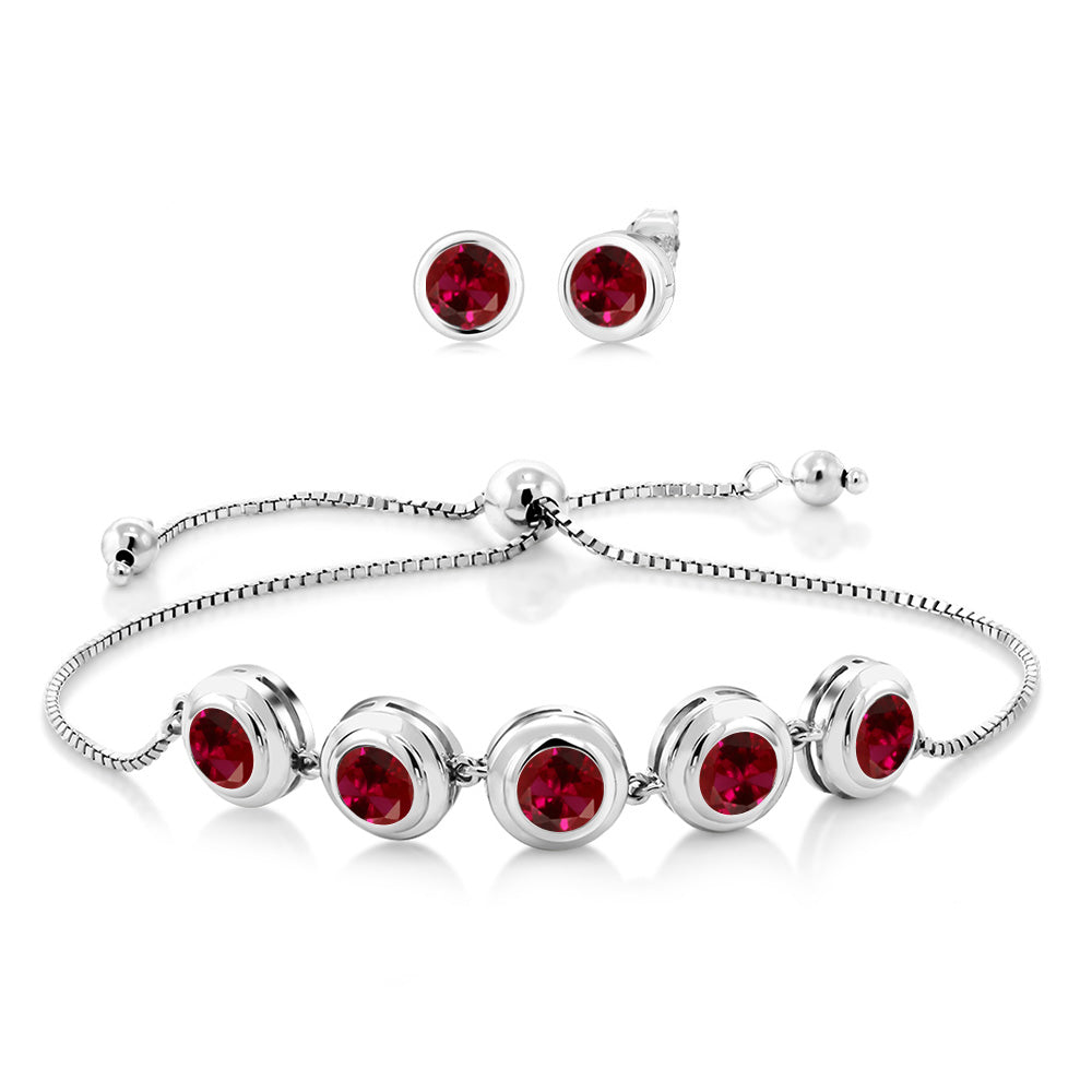 Created Ruby - July_Bracelet in 925 Sterling Silver