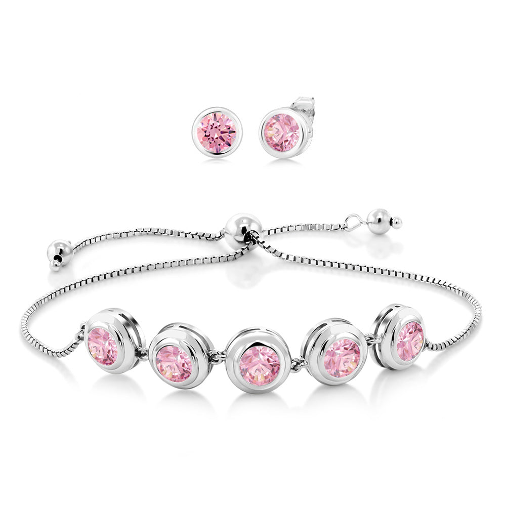 Pink Zirconia_Bracelet in 925 Sterling Silver